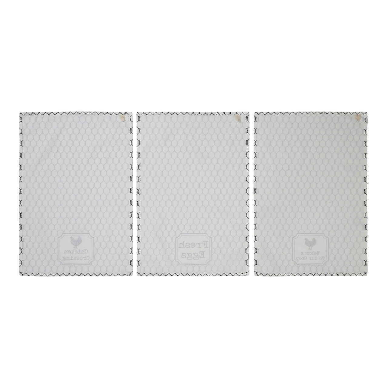 Down Home Chicken Crossing Tea Towel Set of 3 19x28 - The Fox Decor