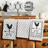 Down Home Our Roost Tea Towel Set of 3 19x28 - The Fox Decor