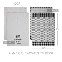 Down Home In My Kitchen Tea Towel Set of 2 19x28 - The Fox Decor