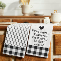Thumbnail for Down Home Whatever I'm Cookin Tea Towel Set of 2 19x28 - The Fox Decor
