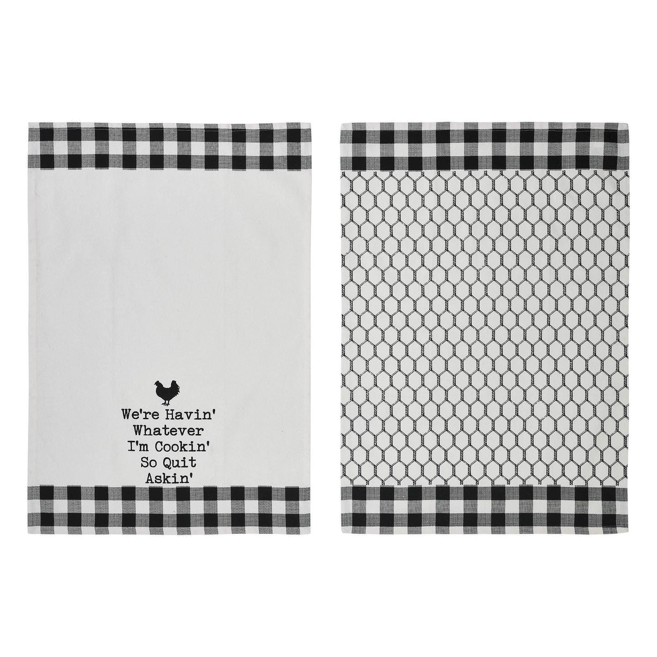 Down Home Whatever I'm Cookin Tea Towel Set of 2 19x28 - The Fox Decor