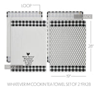 Thumbnail for Down Home Whatever I'm Cookin Tea Towel Set of 2 19x28 - The Fox Decor