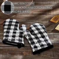 Annie Buffalo Check Black Oven Mitt Set of 2 - The Fox Decor