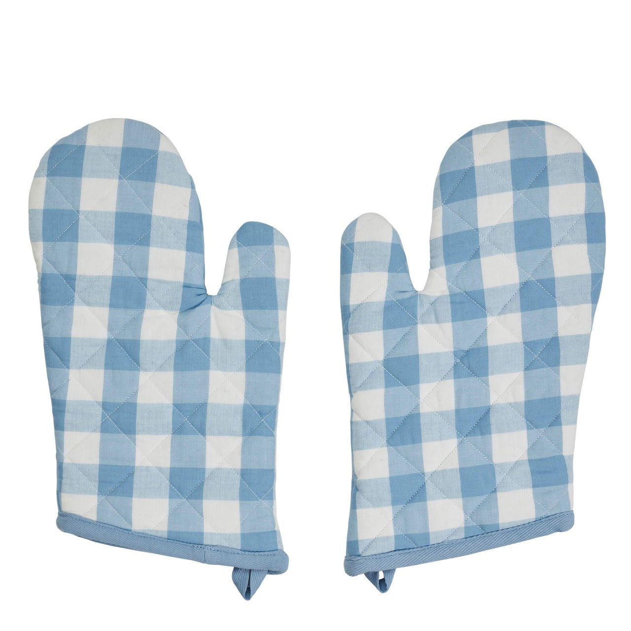 Annie Buffalo Check Blue Oven Mitt Set of 2 - The Fox Decor