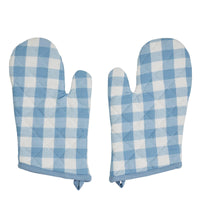 Annie Buffalo Check Blue Oven Mitt Set of 2 - The Fox Decor