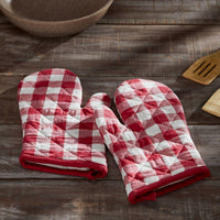 Thumbnail for Annie Buffalo Check Red Oven Mitt Set of 2 - The Fox Decor