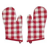 Thumbnail for Annie Buffalo Check Red Oven Mitt Set of 2 - The Fox Decor