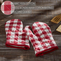 Thumbnail for Annie Buffalo Check Red Oven Mitt Set of 2 - The Fox Decor