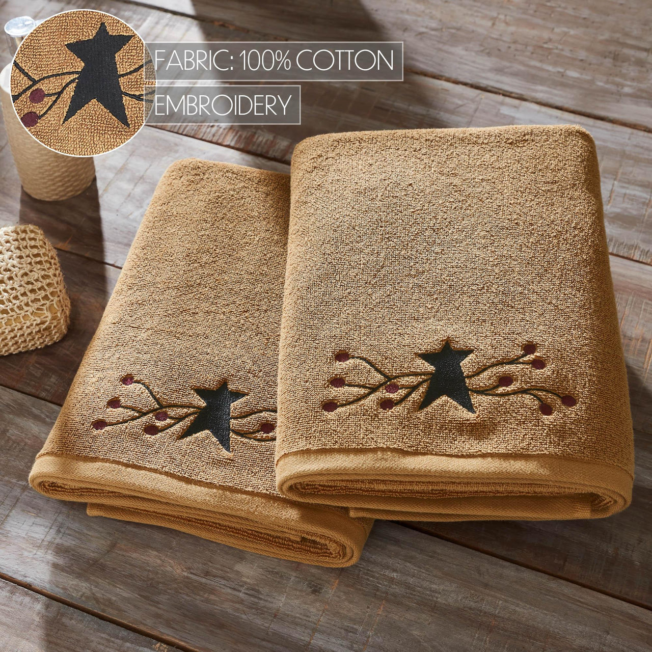 Pip Vinestar Bath Towel Set of 2 27x54 VHC Brands - The Fox Decor