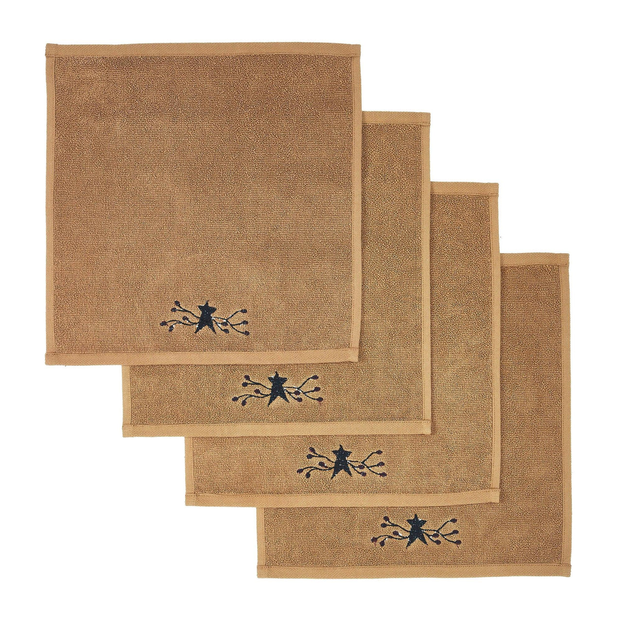Pip Vinestar Washcloth Set of 4 12x12 VHC Brands - The Fox Decor