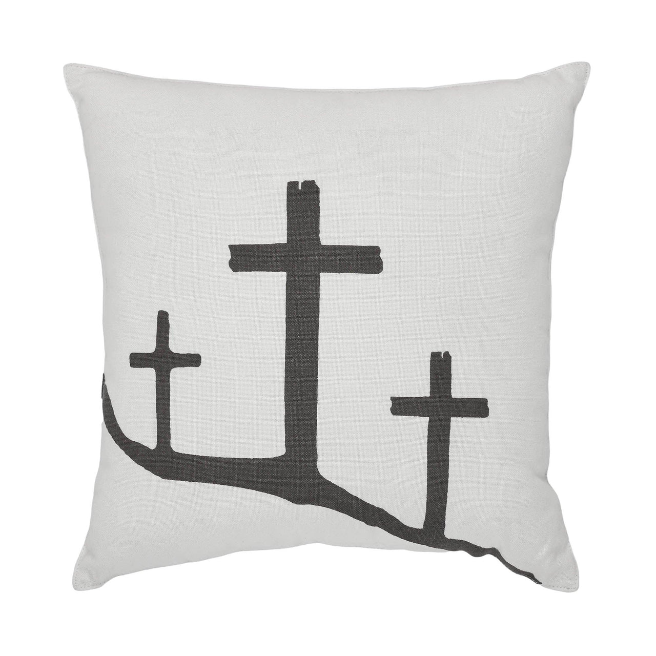 Risen 3 Crosses Pillow 12x12 - The Fox Decor