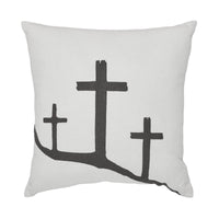 Risen 3 Crosses Pillow 12x12 - The Fox Decor