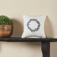 Risen Crown of Thorns Pillow 6x6 - The Fox Decor