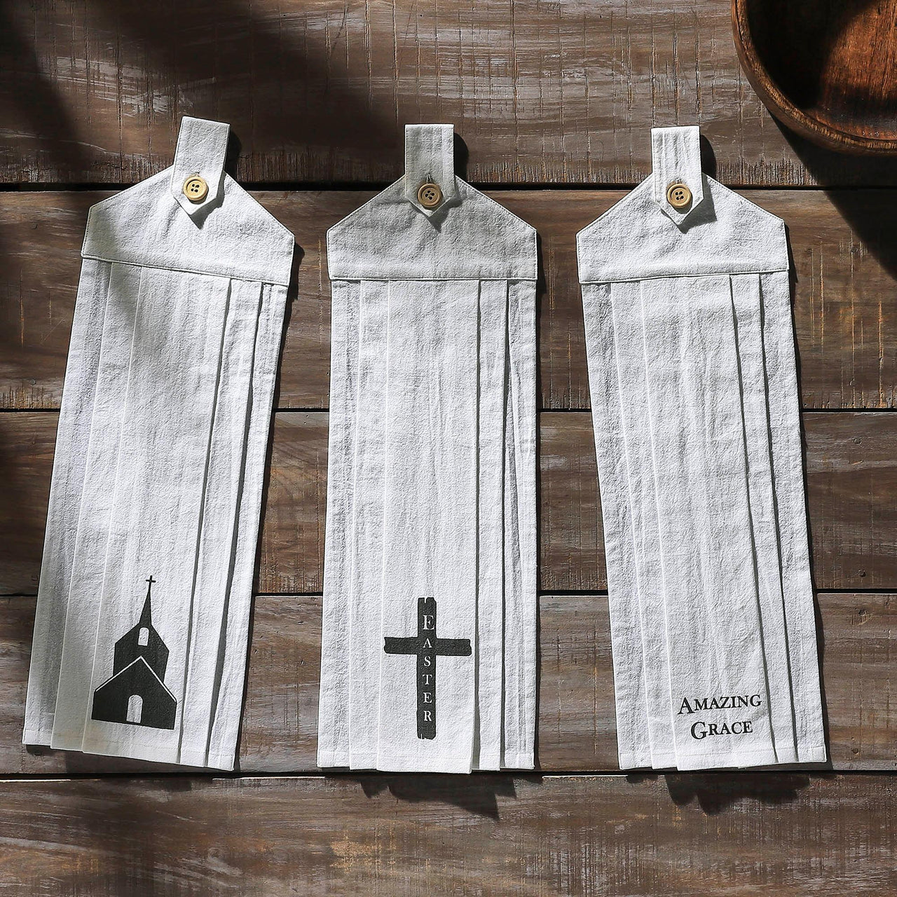 Risen Button Loop Tea Towel Set of 3 - The Fox Decor