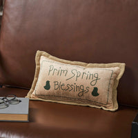 Spring In Bloom Prim Spring Blessings Pillow 7x13 - The Fox Decor