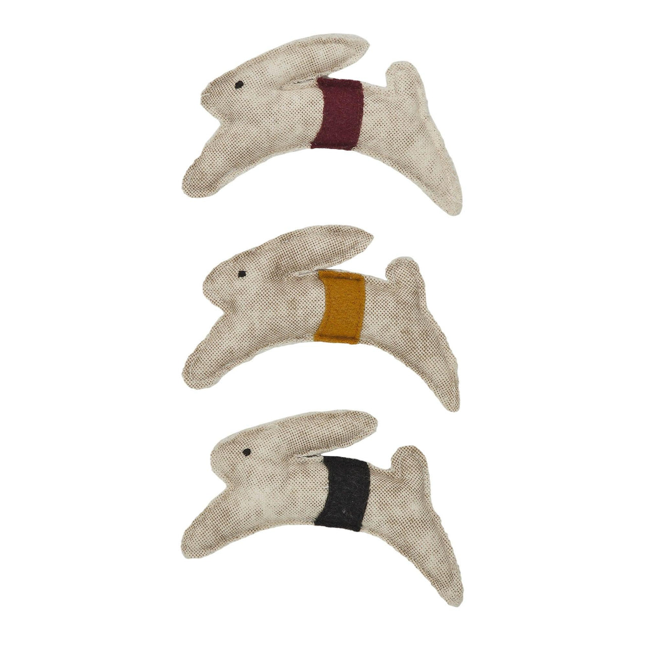 Spring In Bloom Primitive Leaping Bunny Bowl Filler Set of 3 3.6x5.5 - The Fox Decor