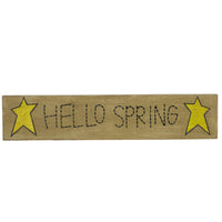 Hello Spring Wooden Sign 3x14 - The Fox Decor
