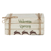 Welcome Spring Faux Book Stack 2.5x6x4 - The Fox Decor