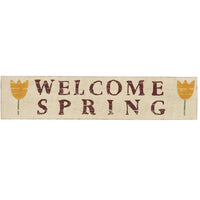 Welcome Spring Wooden Sign 3x14 - The Fox Decor