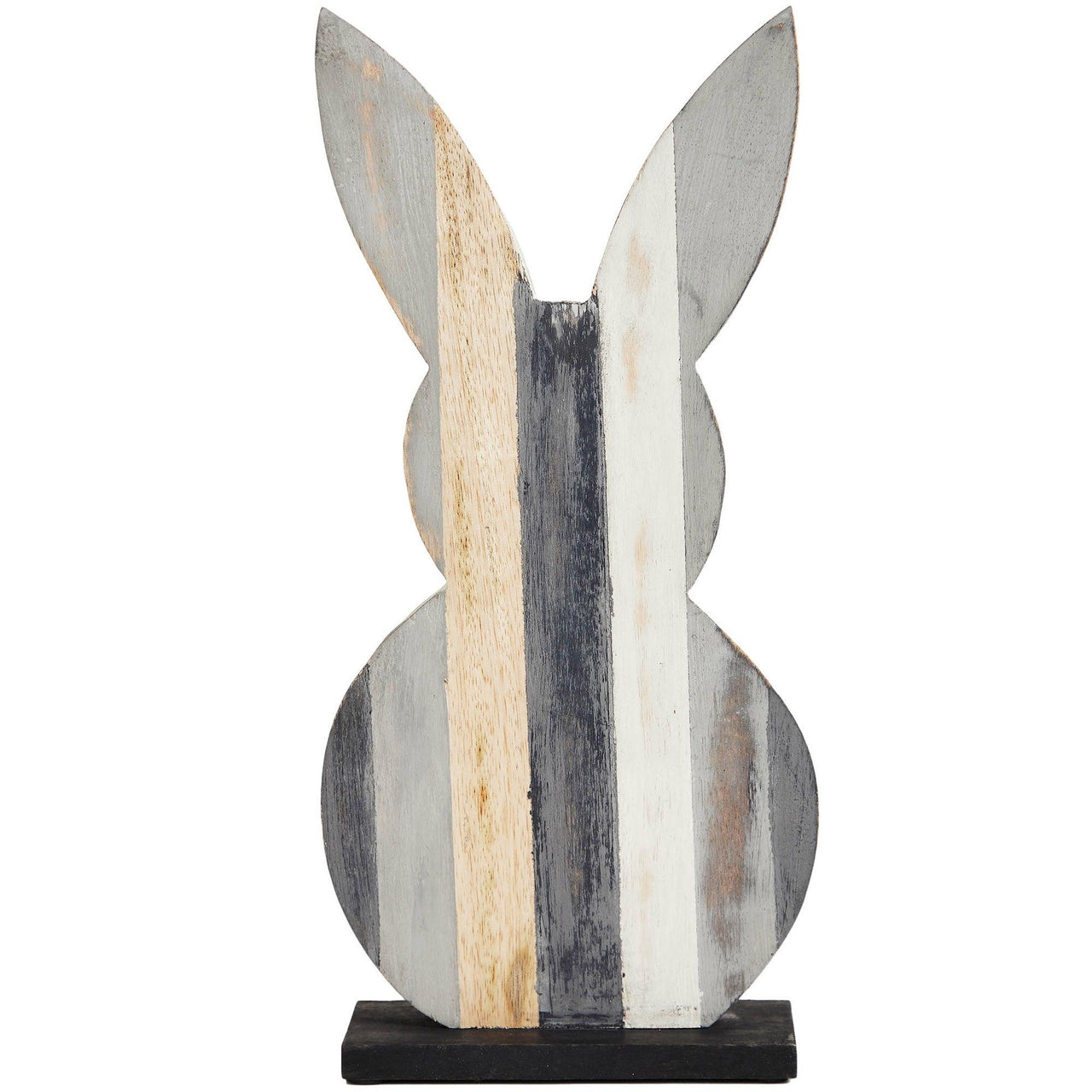 Wooden Painted Rabbit 12x6x2.25 VHC Brands - The Fox Decor