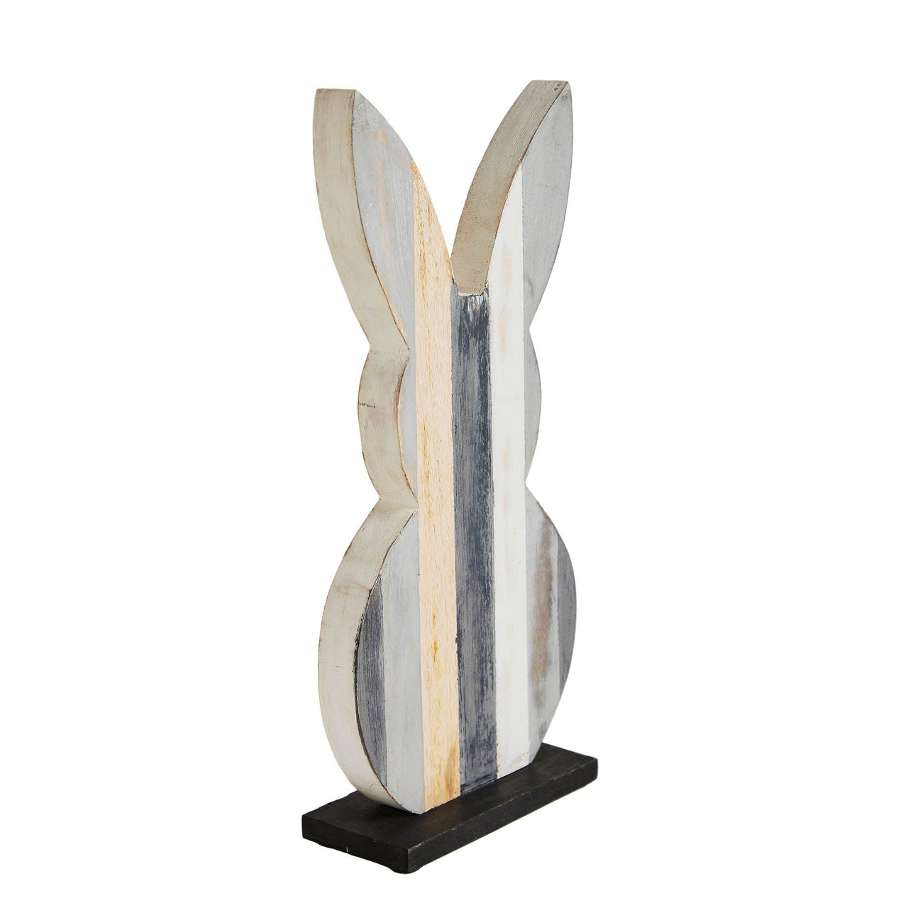Wooden Painted Rabbit 12x6x2.25 VHC Brands - The Fox Decor