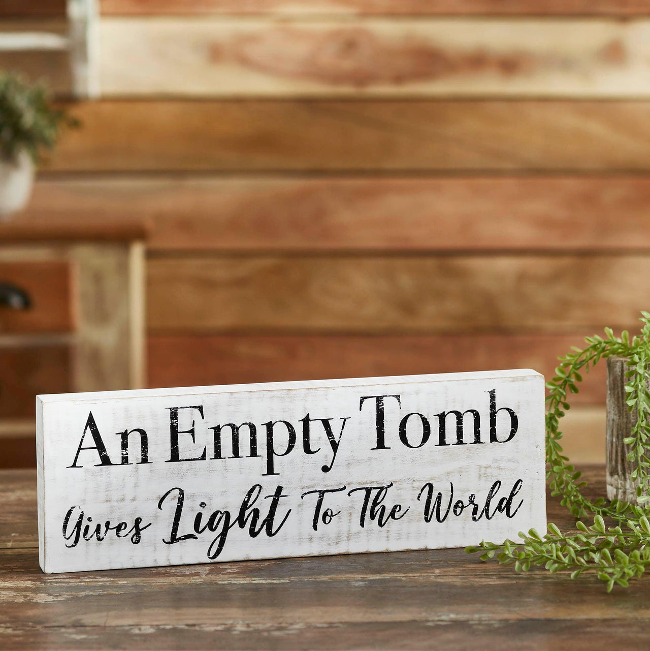 An Empty Tomb Wooden Sign 5x15 - The Fox Decor