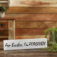 Thumbnail for For Easter I'm Forgiven Wooden Sign 3x14 - The Fox Decor