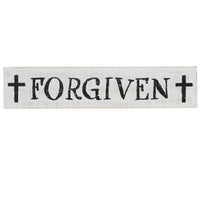 Forgiven with Crosses Wooden Sign 3x14 - The Fox Decor
