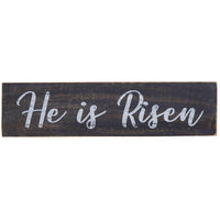 He Is Risen Wooden Sign 3x12 - The Fox Decor