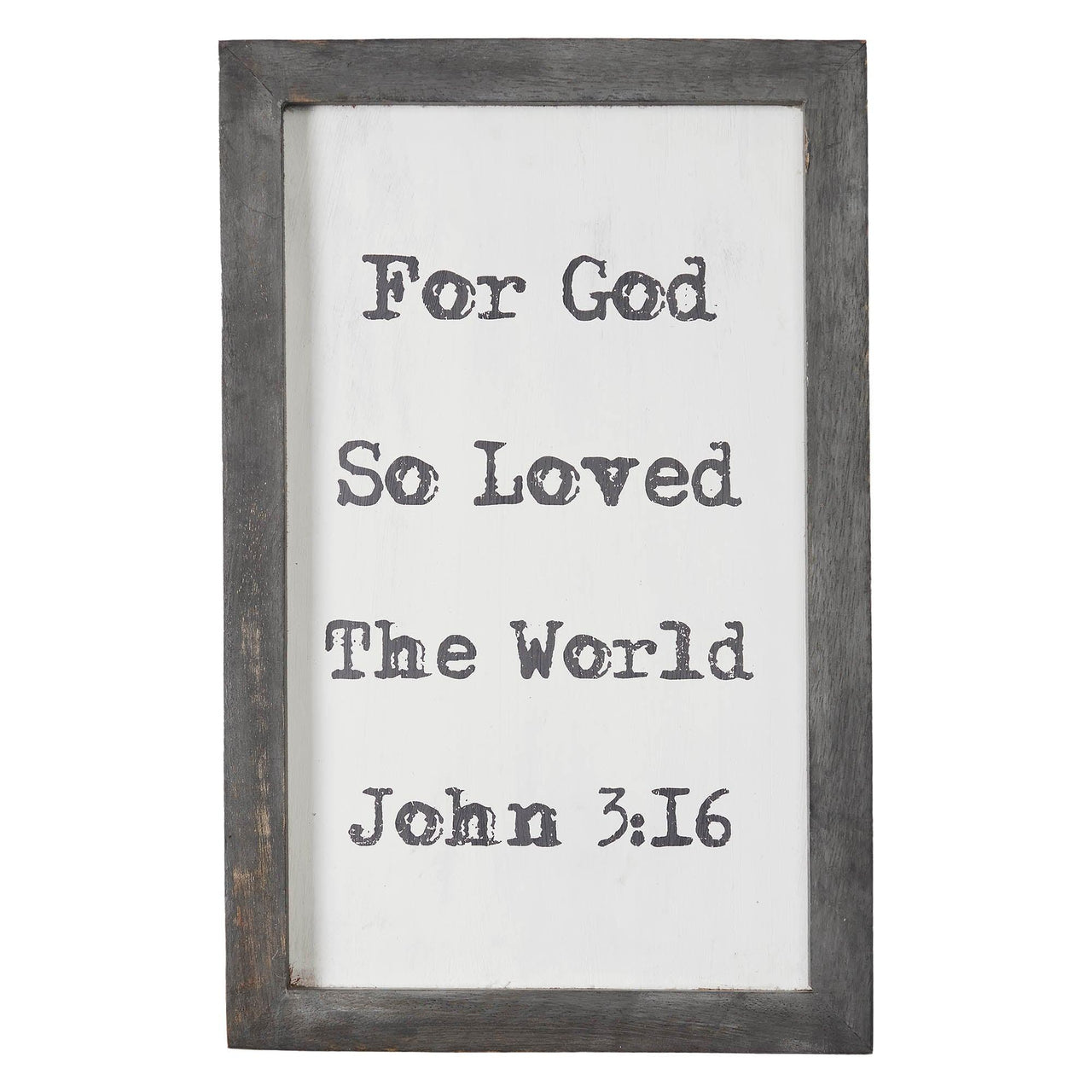 John 3:16 Wooden Shadow Box Frame 14x9x1 - The Fox Decor