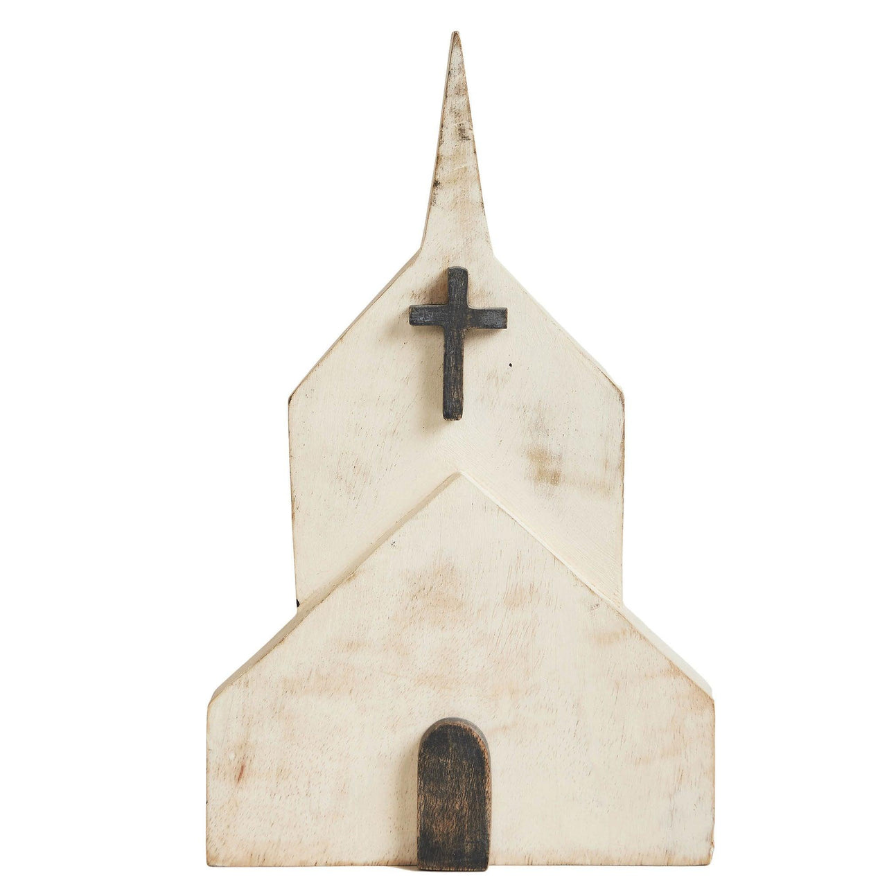 Wooden Block Church 10x6x1 - The Fox Decor