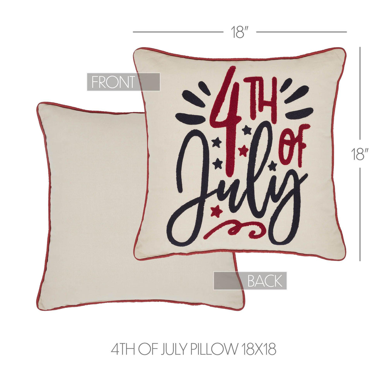 4th Of July Pillow 18x18 - The Fox Decor
