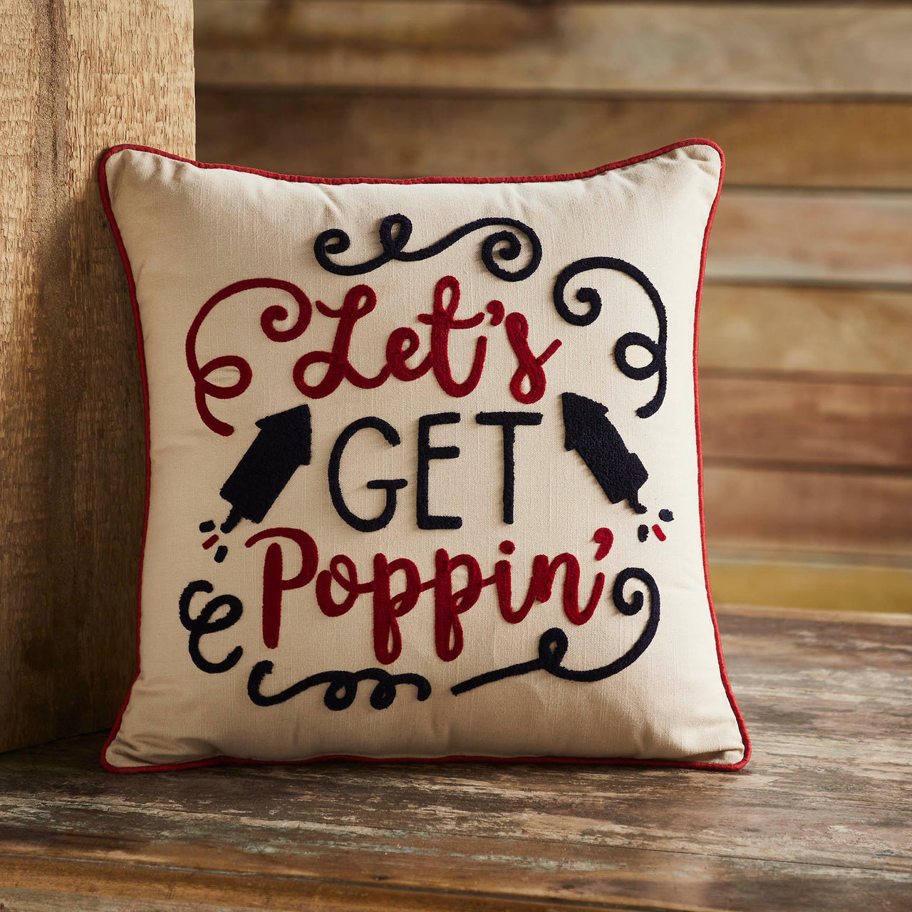 Let's Get Poppin Pillow 18x18 - The Fox Decor