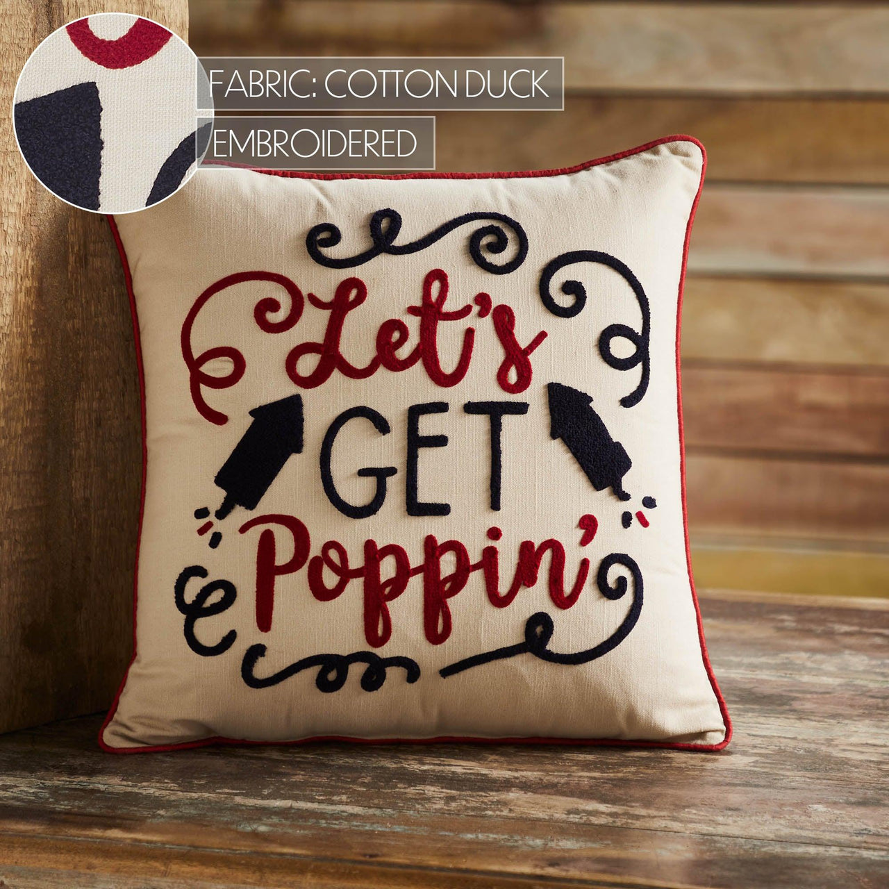 Let's Get Poppin Pillow 18x18 - The Fox Decor