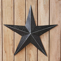 Faceted Metal Star Black Wall Hanging 24x24 - The Fox Decor