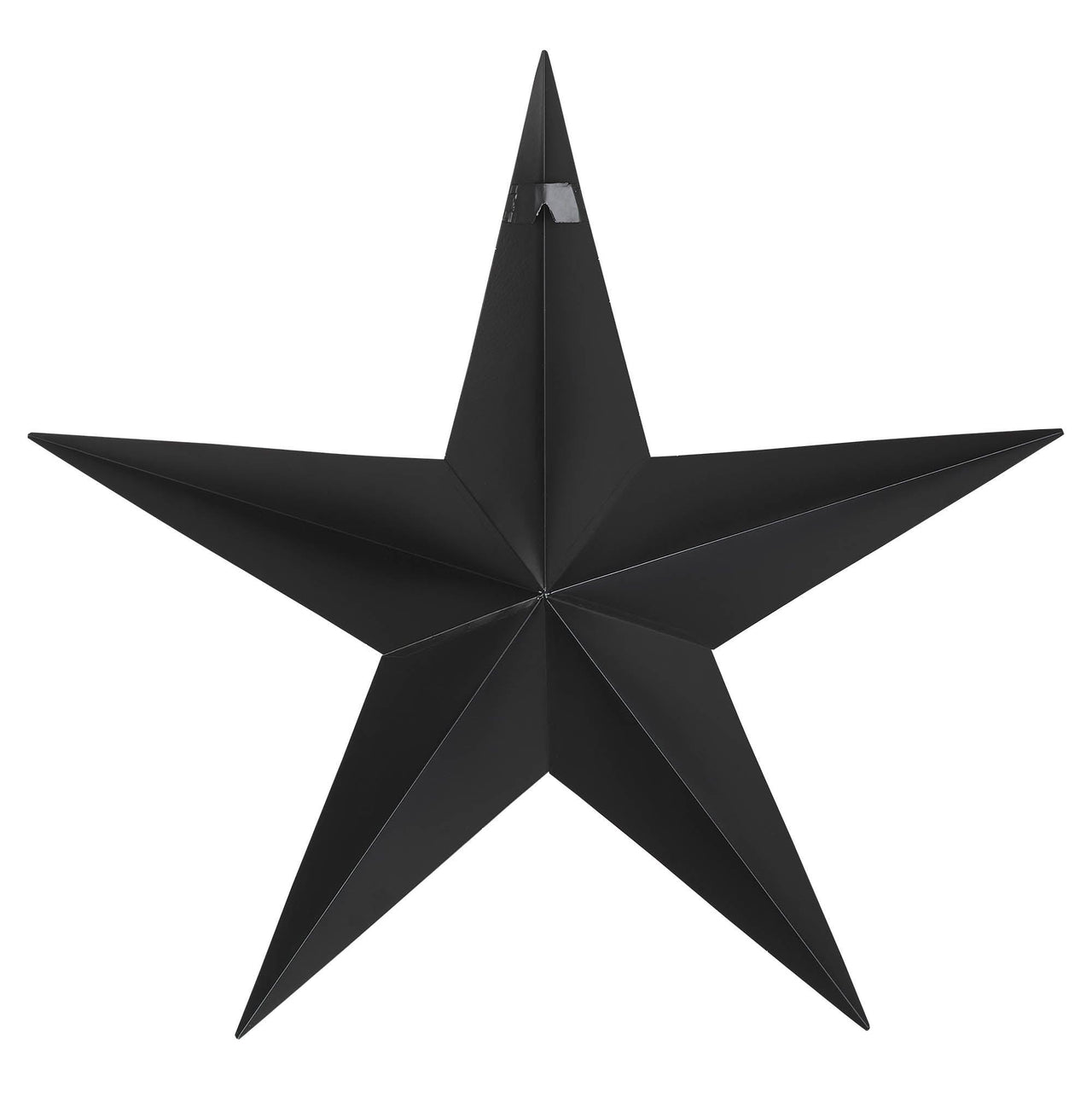 Faceted Metal Star Black Wall Hanging 24x24 - The Fox Decor
