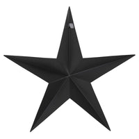 Faceted Metal Star Black Wall Hanging 24x24 - The Fox Decor