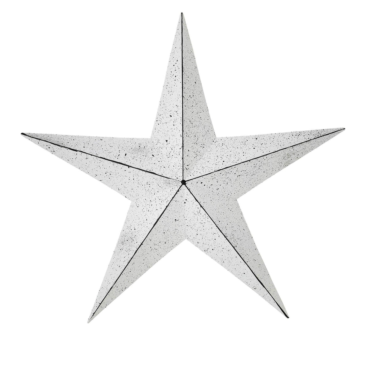 Faceted Metal Star White Wall Hanging 24x24 - The Fox Decor
