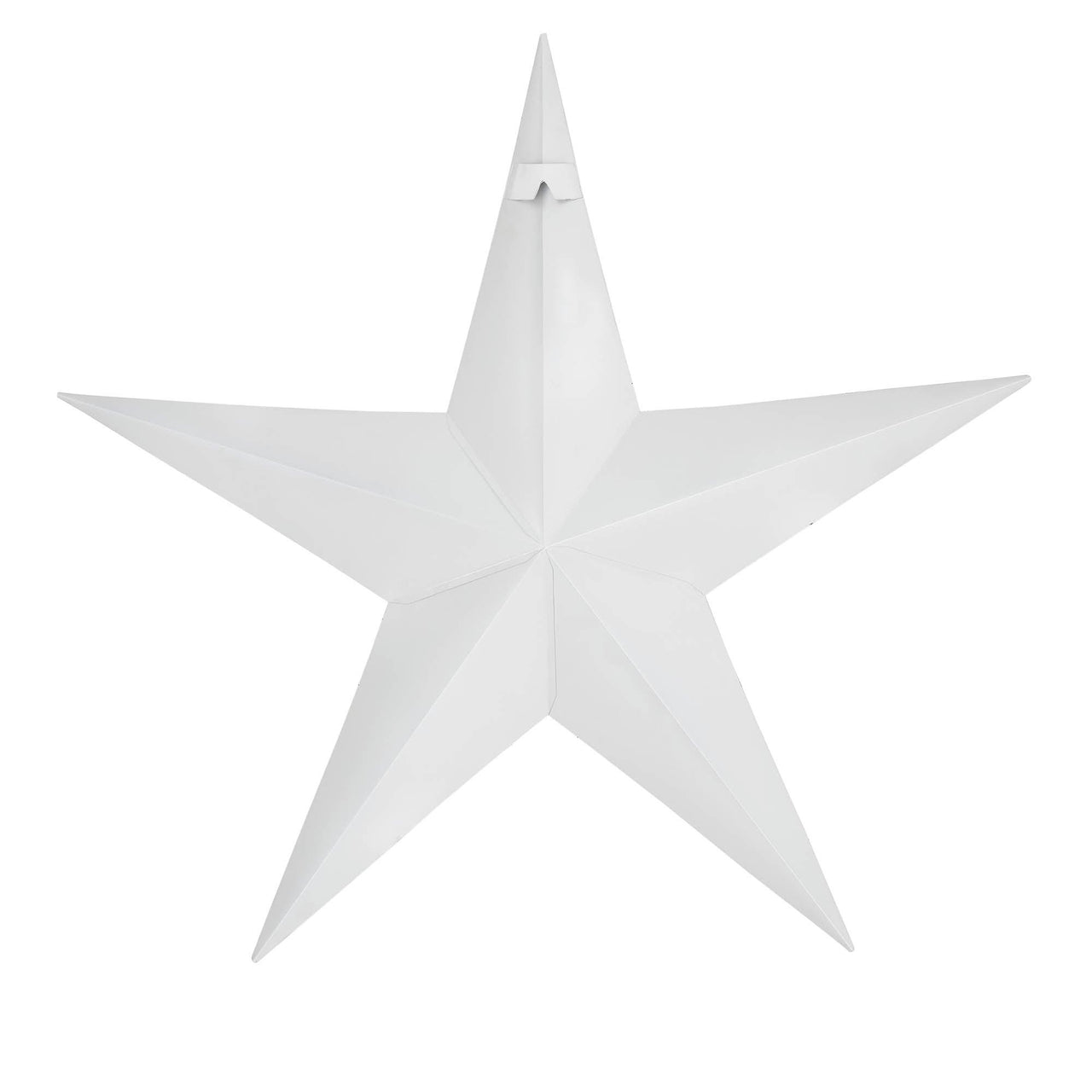 Faceted Metal Star White Wall Hanging 24x24 - The Fox Decor