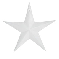 Faceted Metal Star White Wall Hanging 24x24 - The Fox Decor