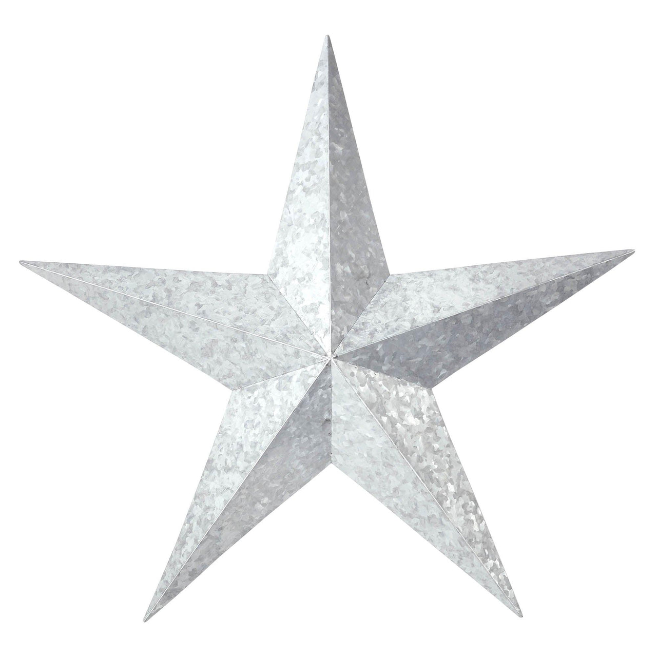 Faceted Metal Star Galvanized Wall Hanging 24x24 - The Fox Decor