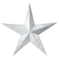 Faceted Metal Star Galvanized Wall Hanging 24x24 - The Fox Decor