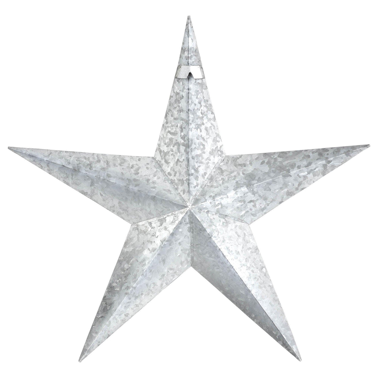 Faceted Metal Star Galvanized Wall Hanging 24x24 - The Fox Decor