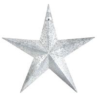 Faceted Metal Star Galvanized Wall Hanging 24x24 - The Fox Decor