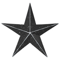 Faceted Metal Star Black Wall Hanging 12x12 - The Fox Decor