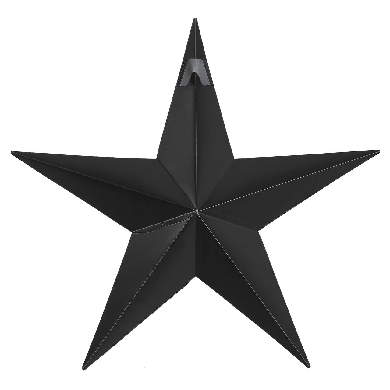 Faceted Metal Star Black Wall Hanging 12x12 - The Fox Decor