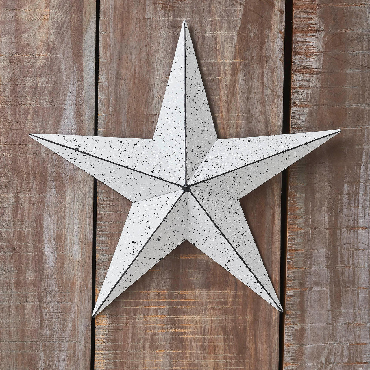 Faceted Metal Star White Wall Hanging 12x12 - The Fox Decor