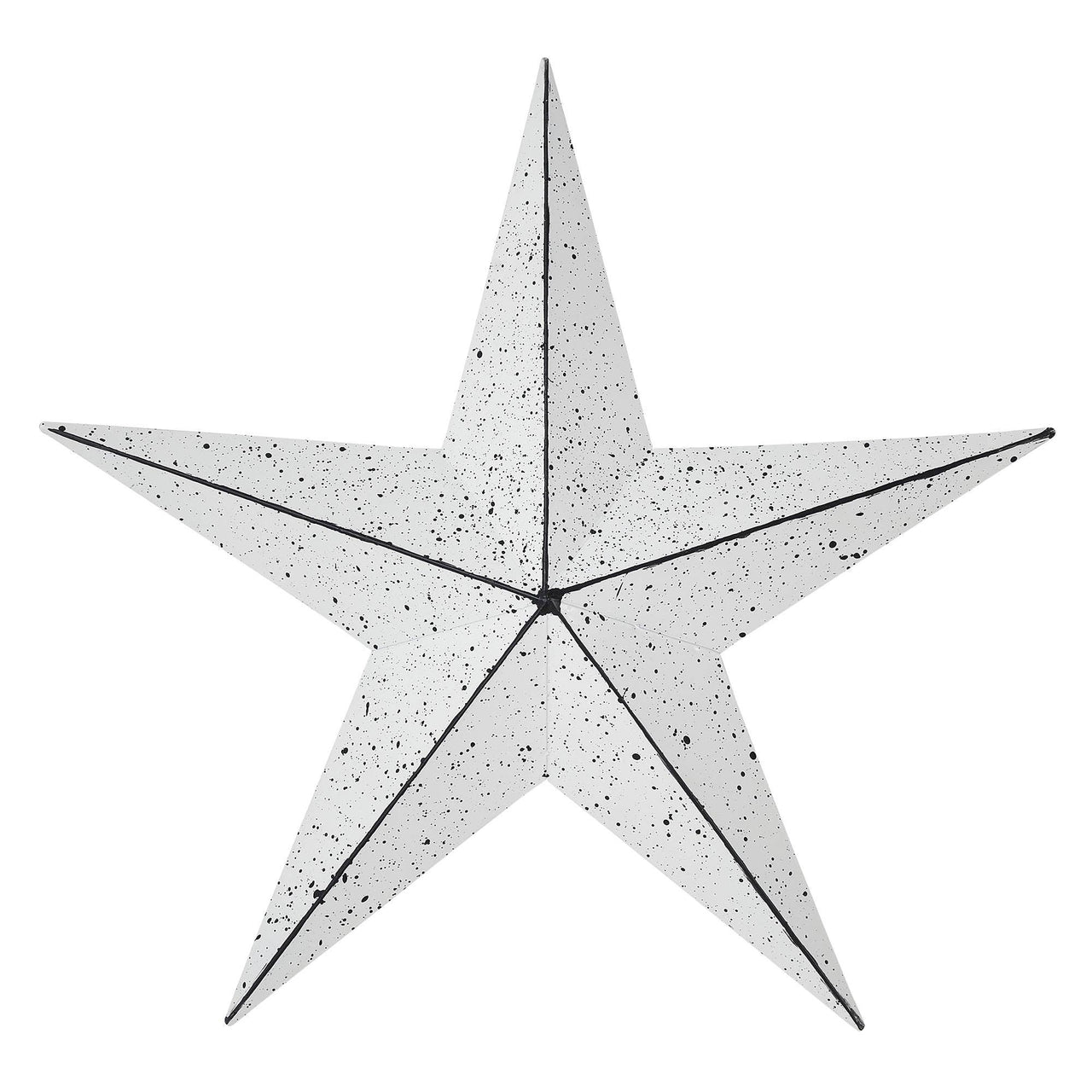 Faceted Metal Star White Wall Hanging 12x12 - The Fox Decor
