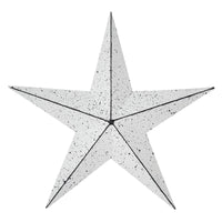 Faceted Metal Star White Wall Hanging 12x12 - The Fox Decor