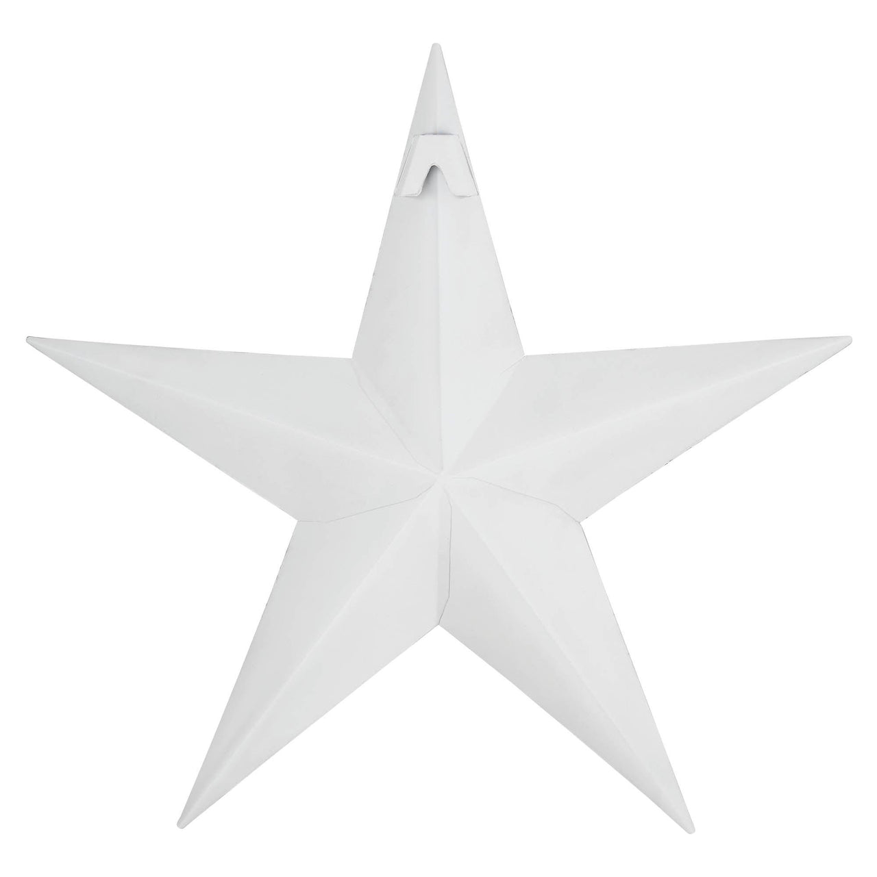 Faceted Metal Star White Wall Hanging 12x12 - The Fox Decor